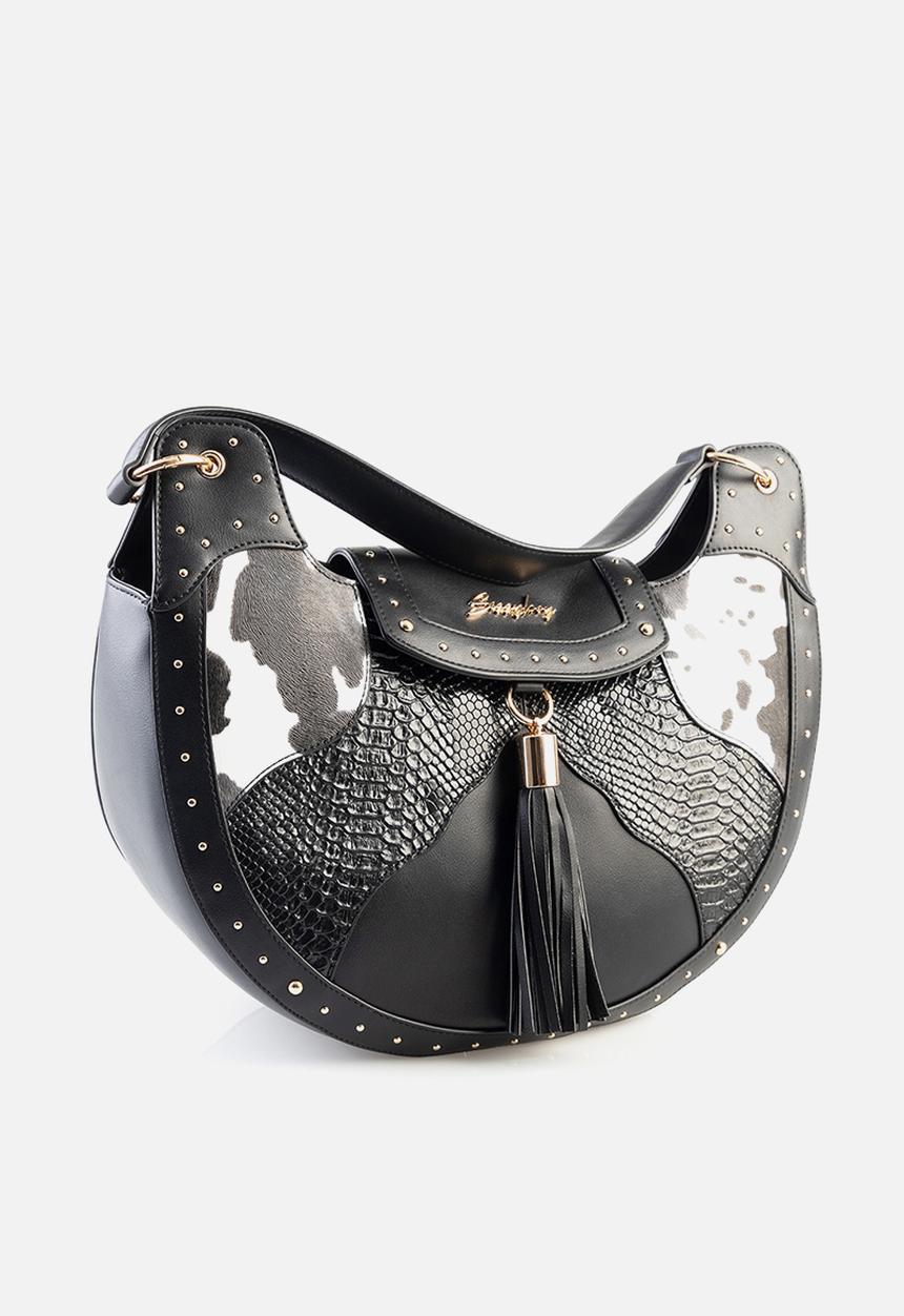 SISSY BOY - Animal story handbag - black