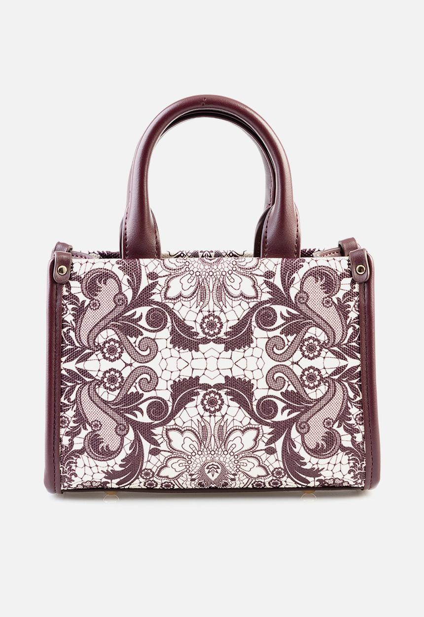 SISSY BOY - Printed mini crossbody bag - burgundy
