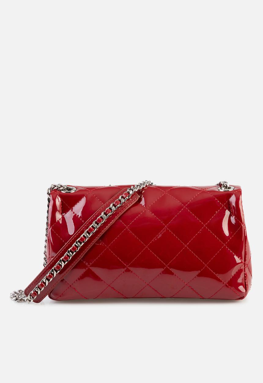 SISSY BOY - Becca patent story crossbody bag - red