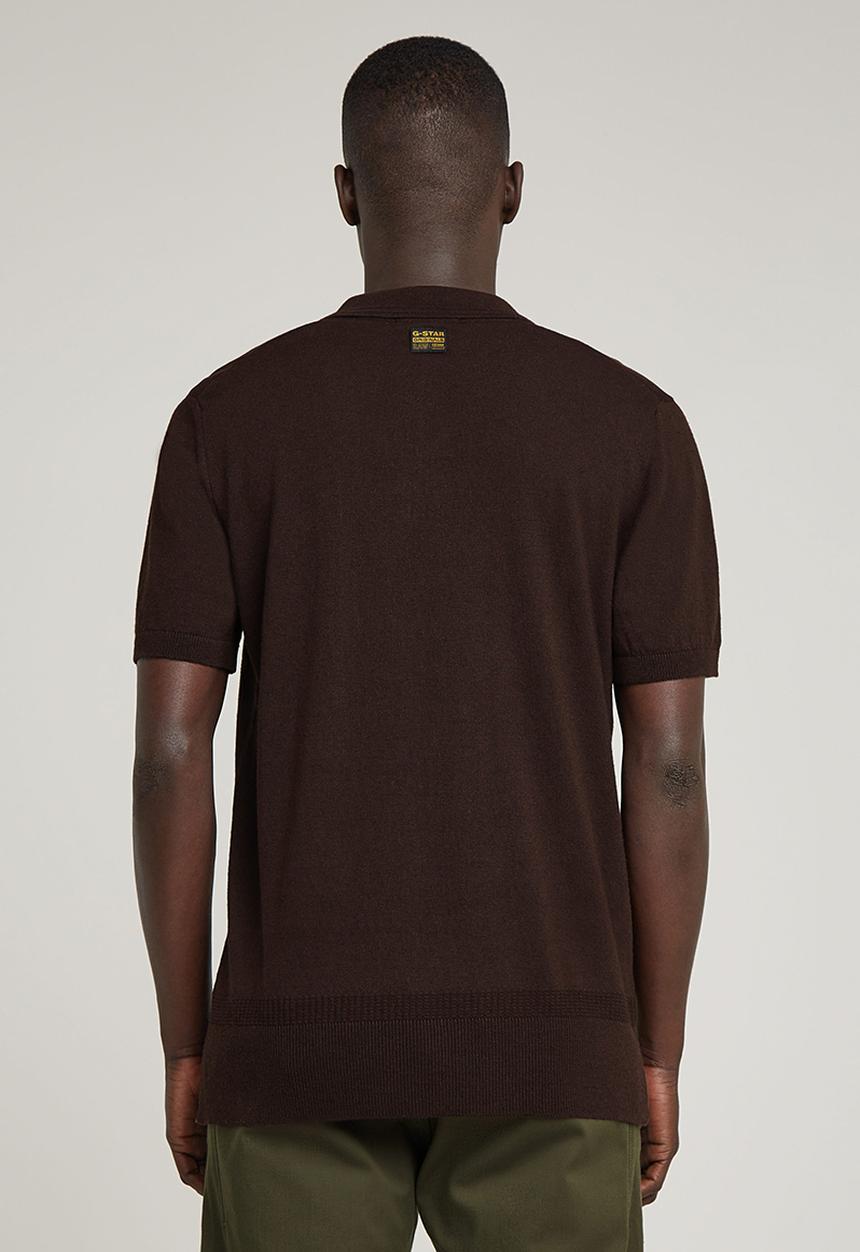 G-STAR - Knitted polo - brown