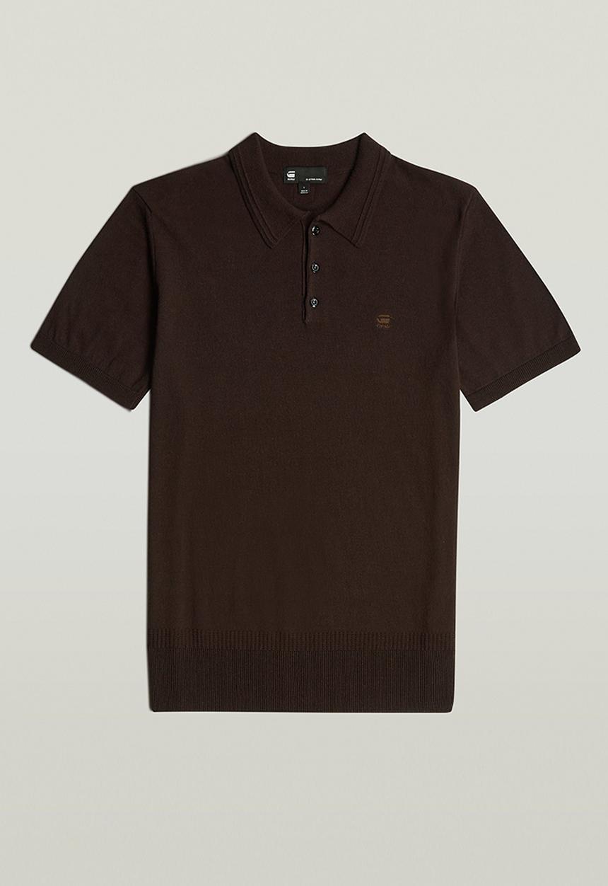G-STAR - Knitted polo - brown