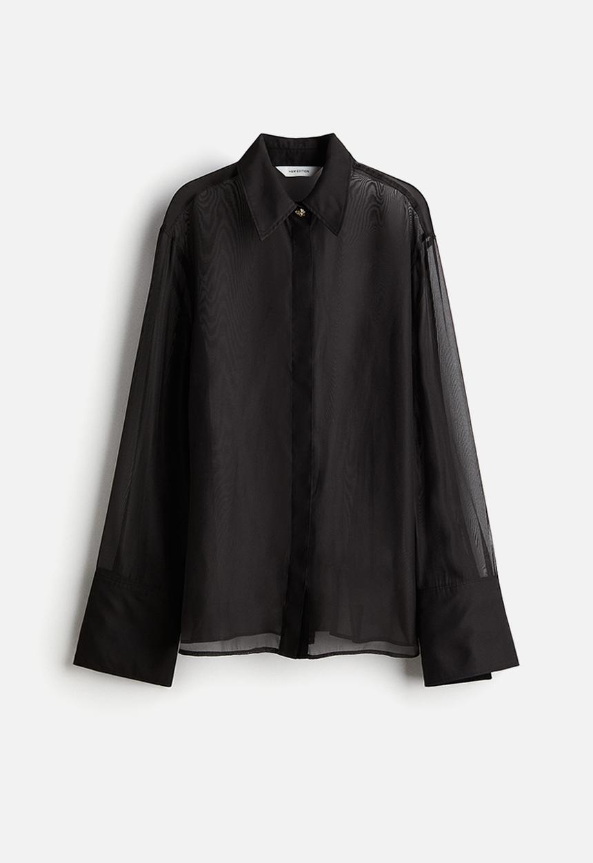 H&M - Sheer shirt - black