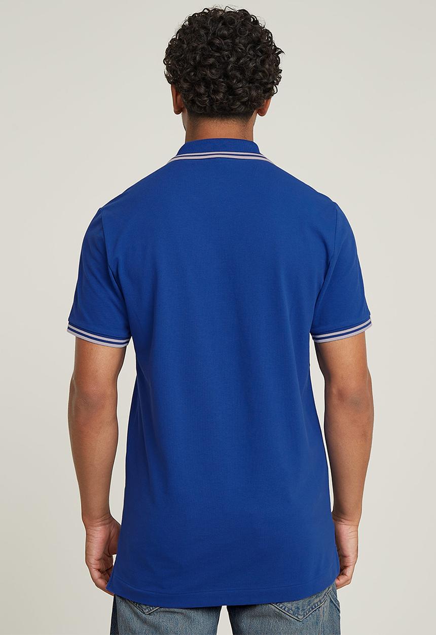 G-STAR - Dunda slim stripe polo s\s - blue