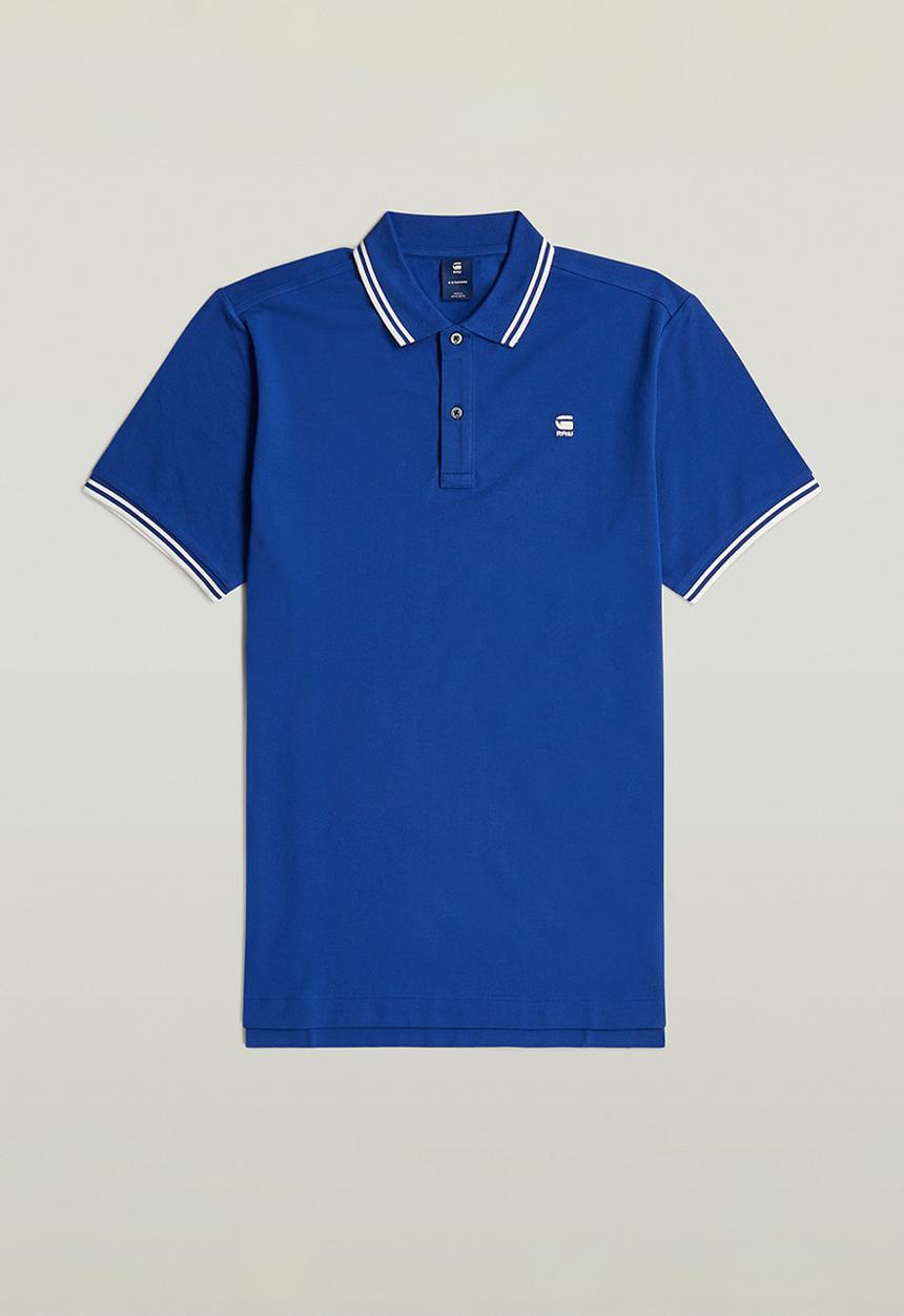 G-STAR - Dunda slim stripe polo s\s - blue