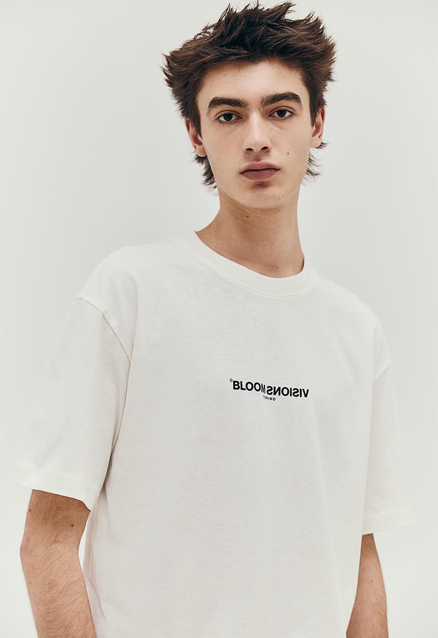 H&M - Loose fit printed t-shirt - white & bloom visions 