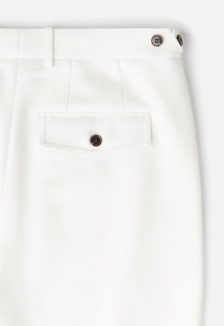 H&M - Regular fit cropped trousers - cream 
