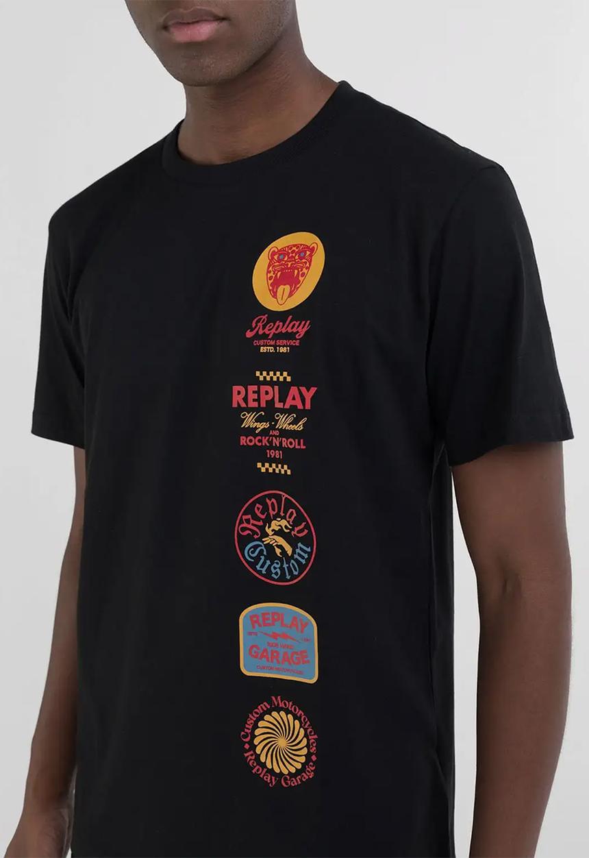 Replay - Graphic tee - black