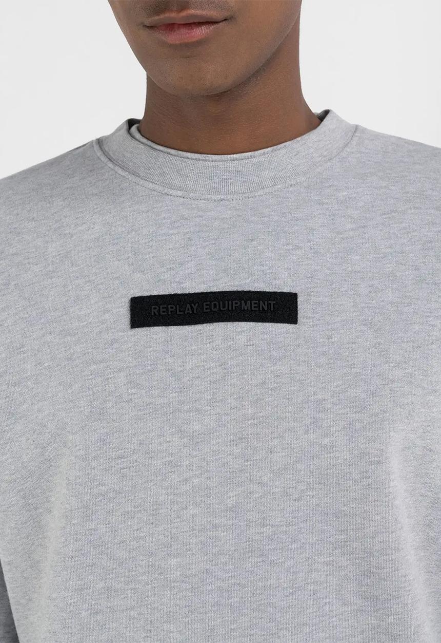 Replay - Replay branded sweatshirt - melange grey