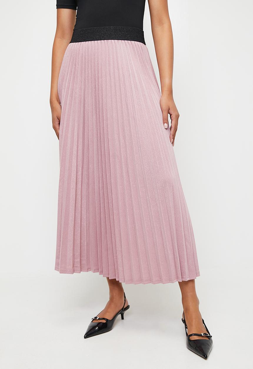Stella Morgan - Pleated Flare Skirt - Dusty Pink
