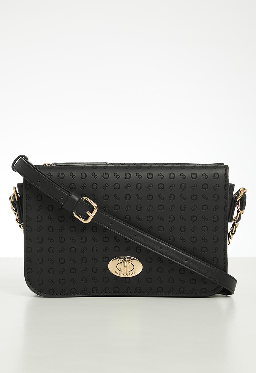 GUESS - Ballantyne mini crossbody flap bag - black