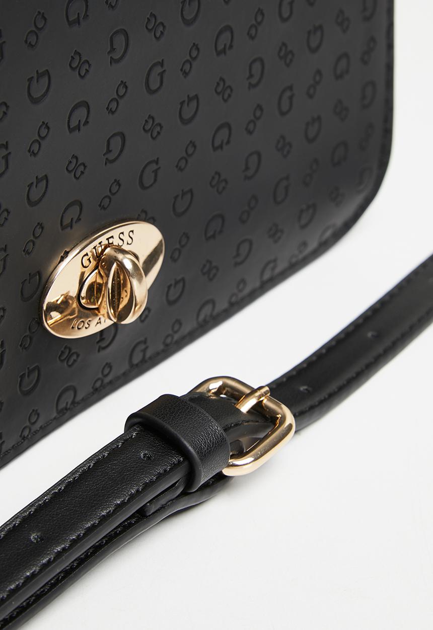GUESS - Ballantyne mini crossbody flap bag - black