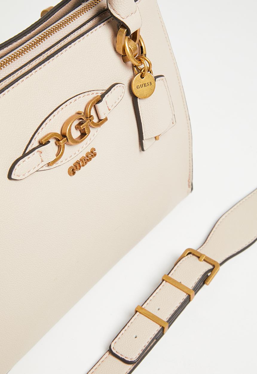 GUESS - Malva girlfriend satchel bag - almond