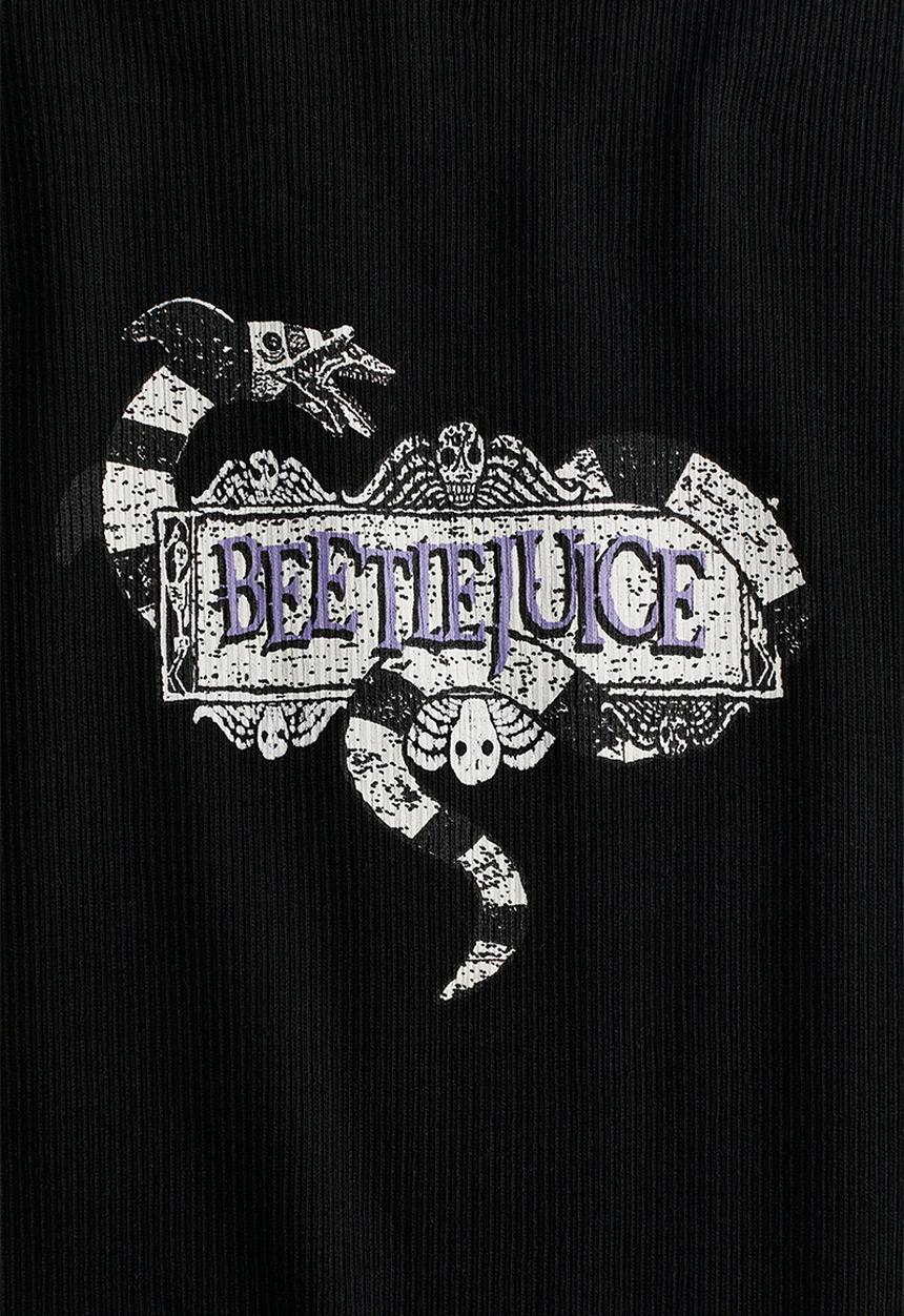H&M - Print-motif jersey top - black/beetlejuice