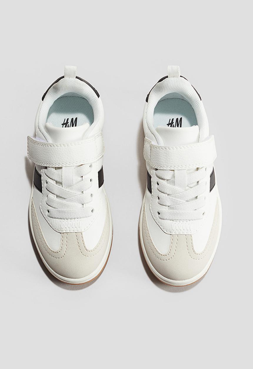 H&M - Block-coloured trainers - white/beige