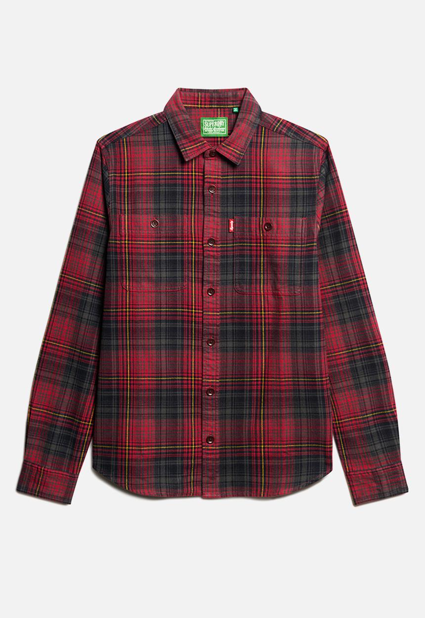 Superdry. - Vintage Check Overshirt - Boseman Check Red