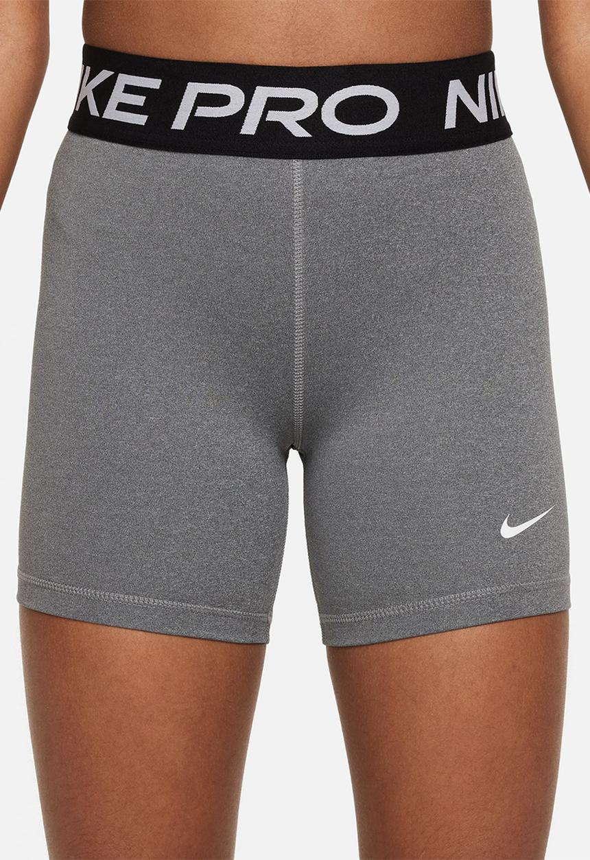 Nike - Girls Np Dri-fit 3ln Short - Carbon Heather/White