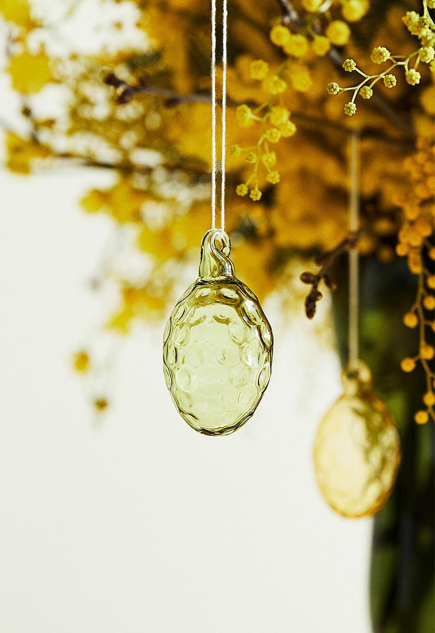 H&M - 2-Pack glass easter decorations - lime green