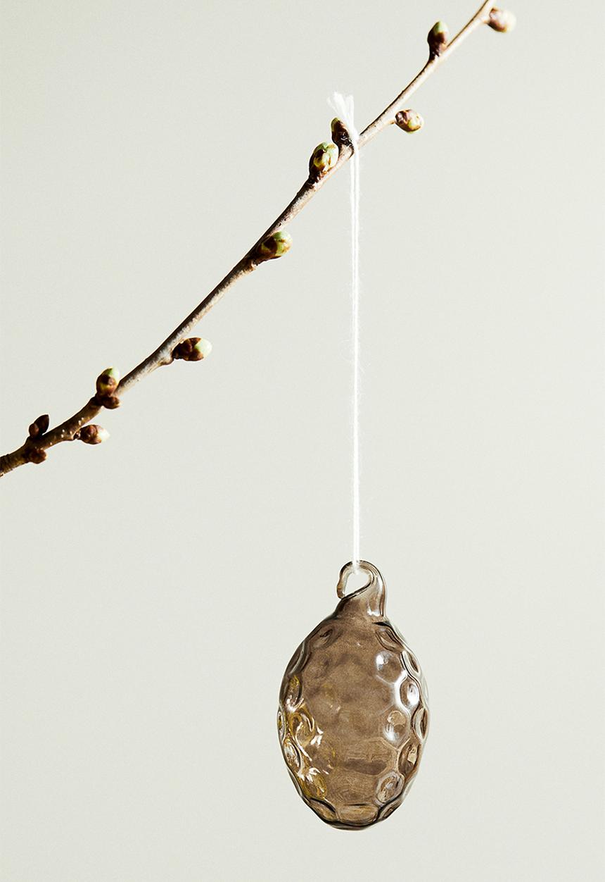 H&M - 2-Pack glass easter decorations - brown