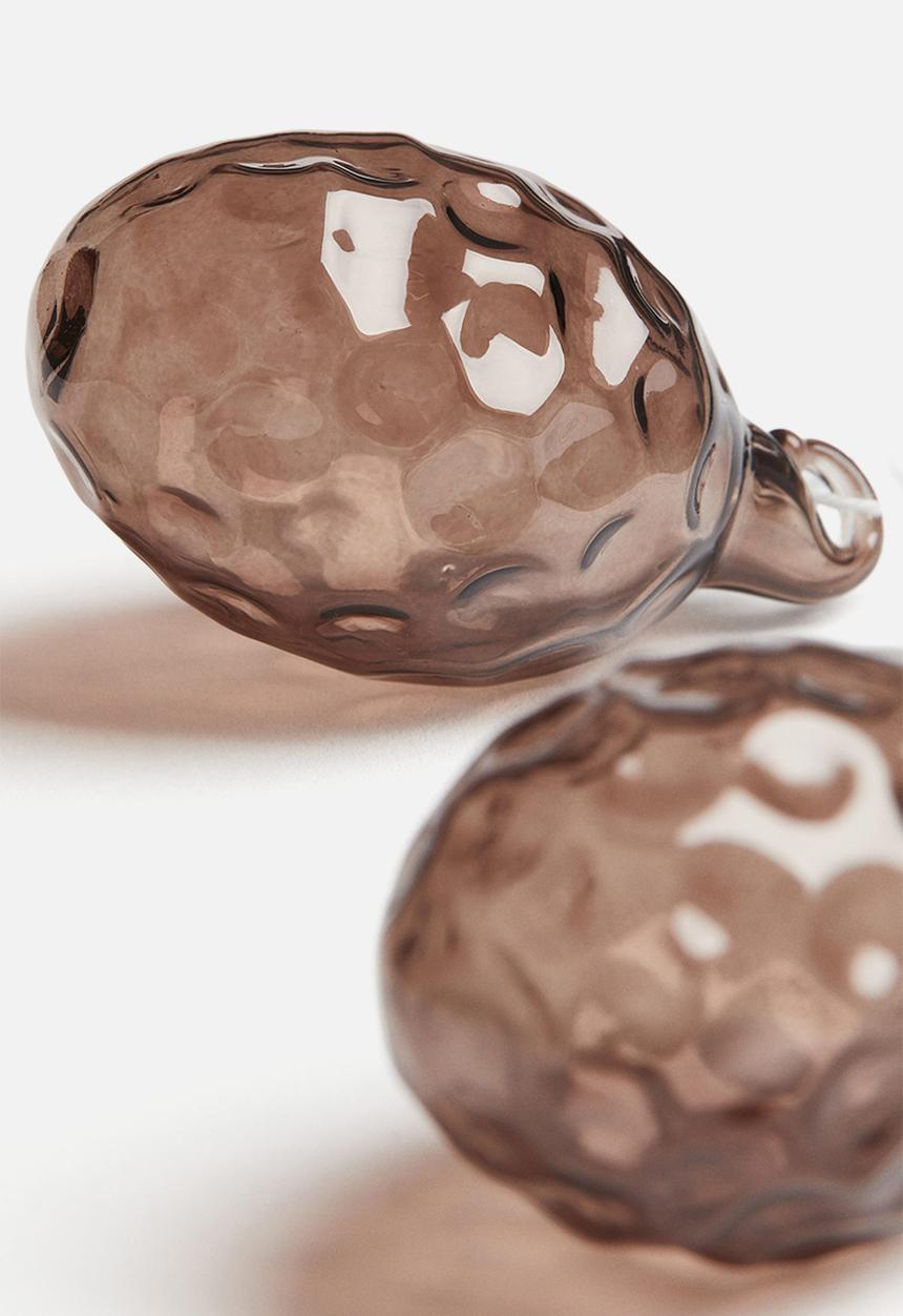 H&M - 2-Pack glass easter decorations - brown