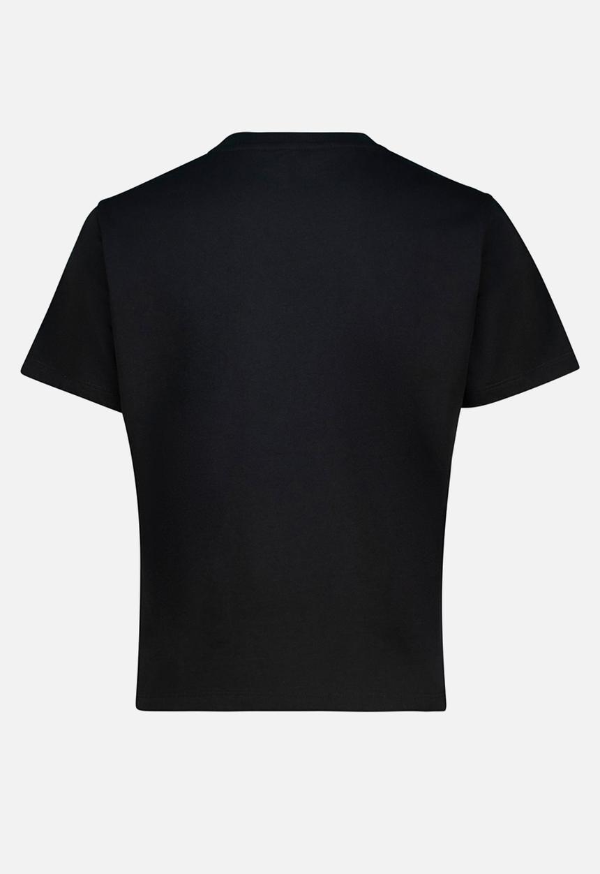 Steve Madden - Malissa Metallic Logo Boxy T-Shirt - Black