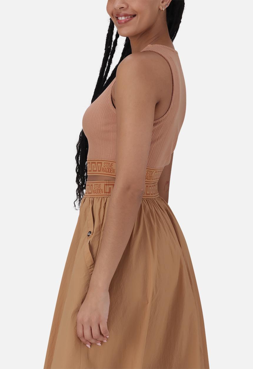 Steve Madden - Mabel Fitted Cropped Top - Cinnamon