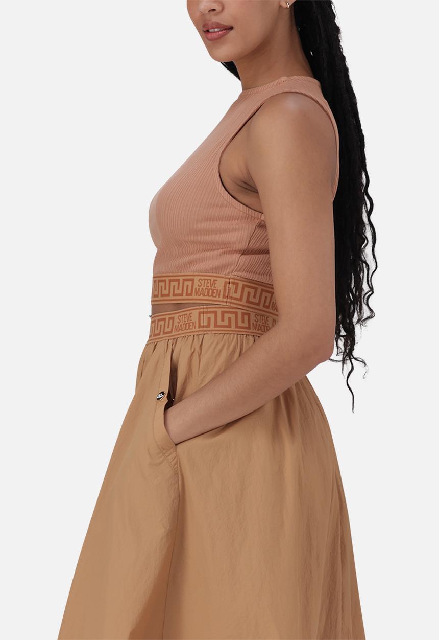 Steve Madden - Mabel Fitted Cropped Top - Cinnamon