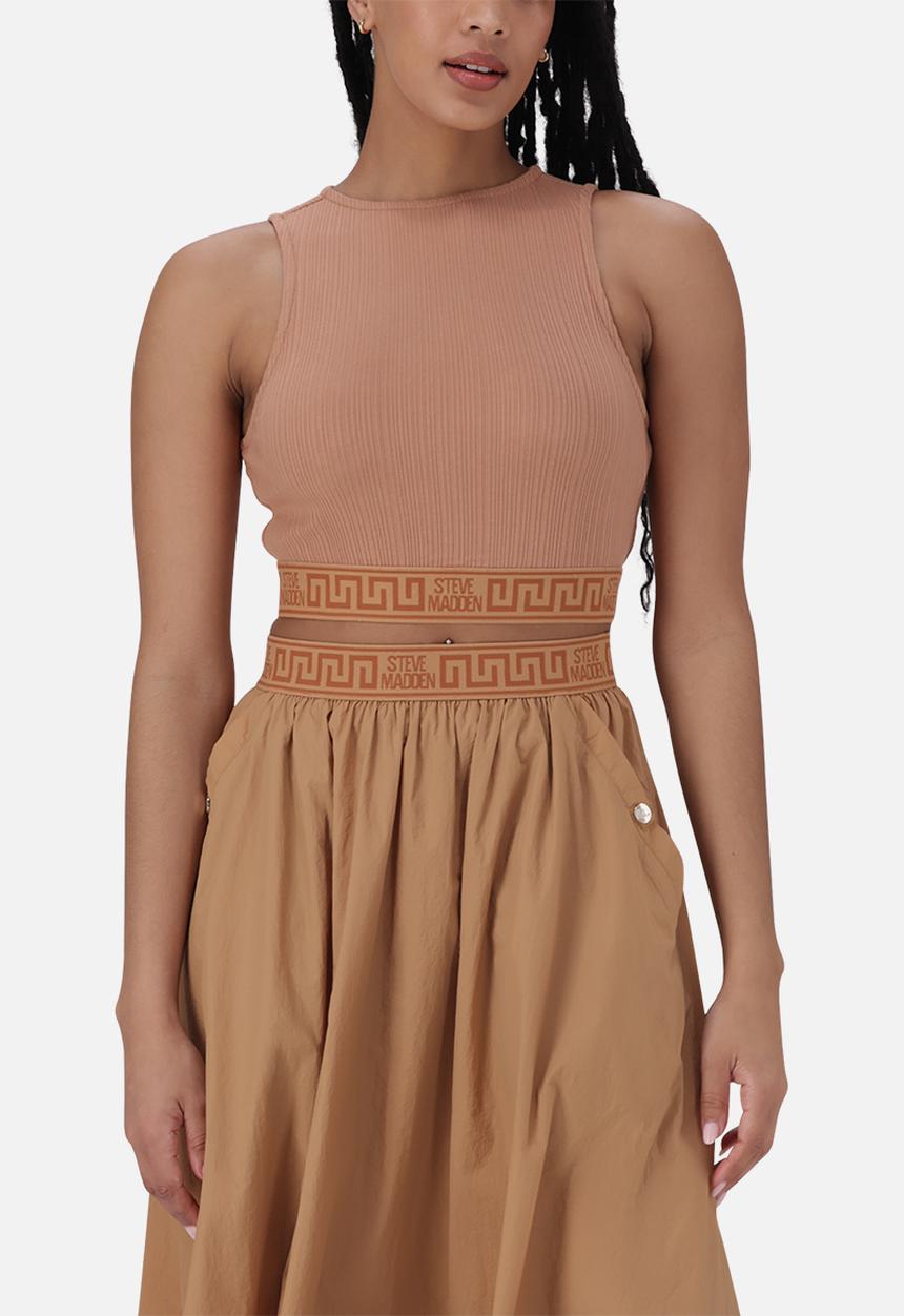 Steve Madden - Mabel Fitted Cropped Top - Cinnamon