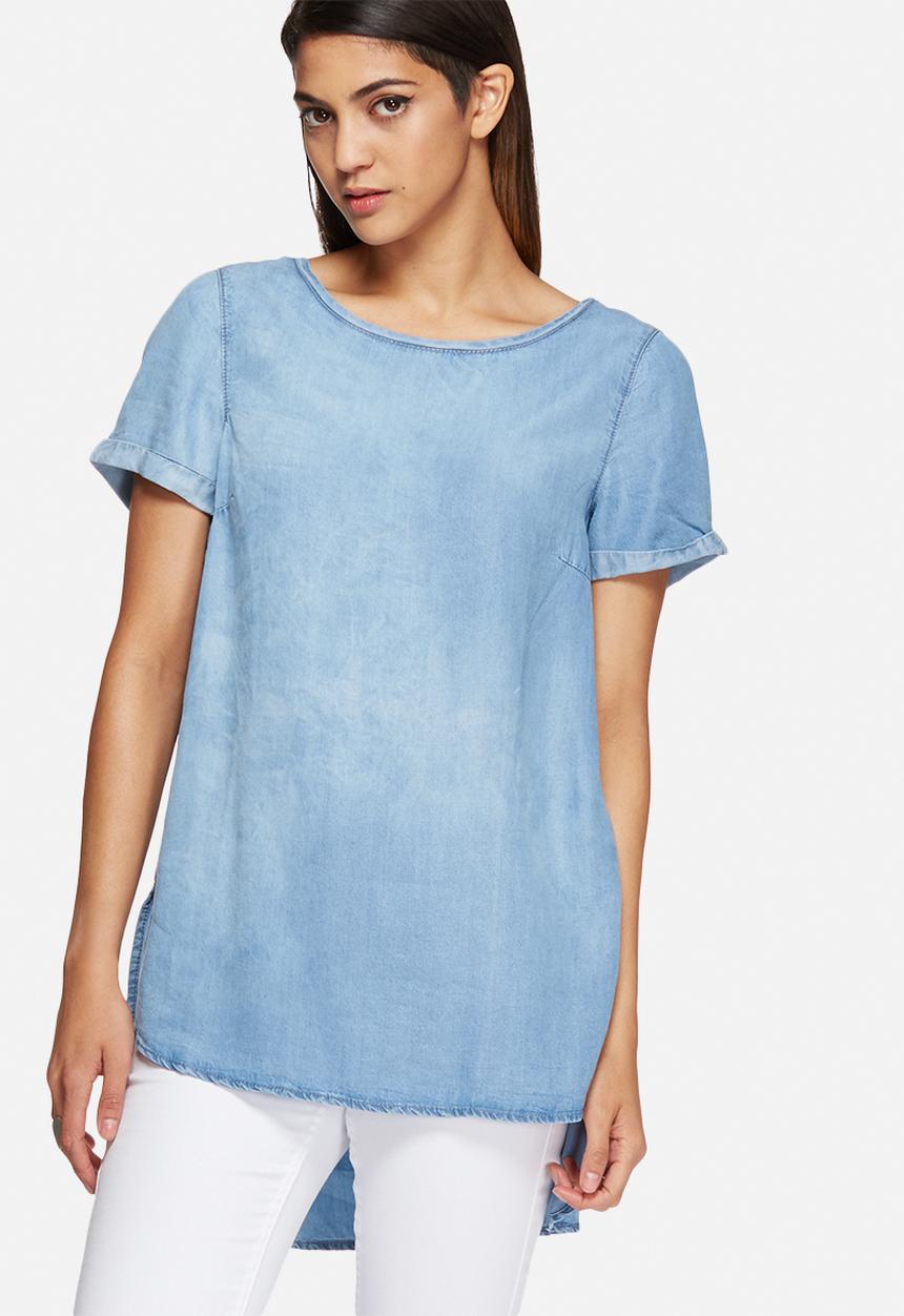 New Look - Denim longline tee