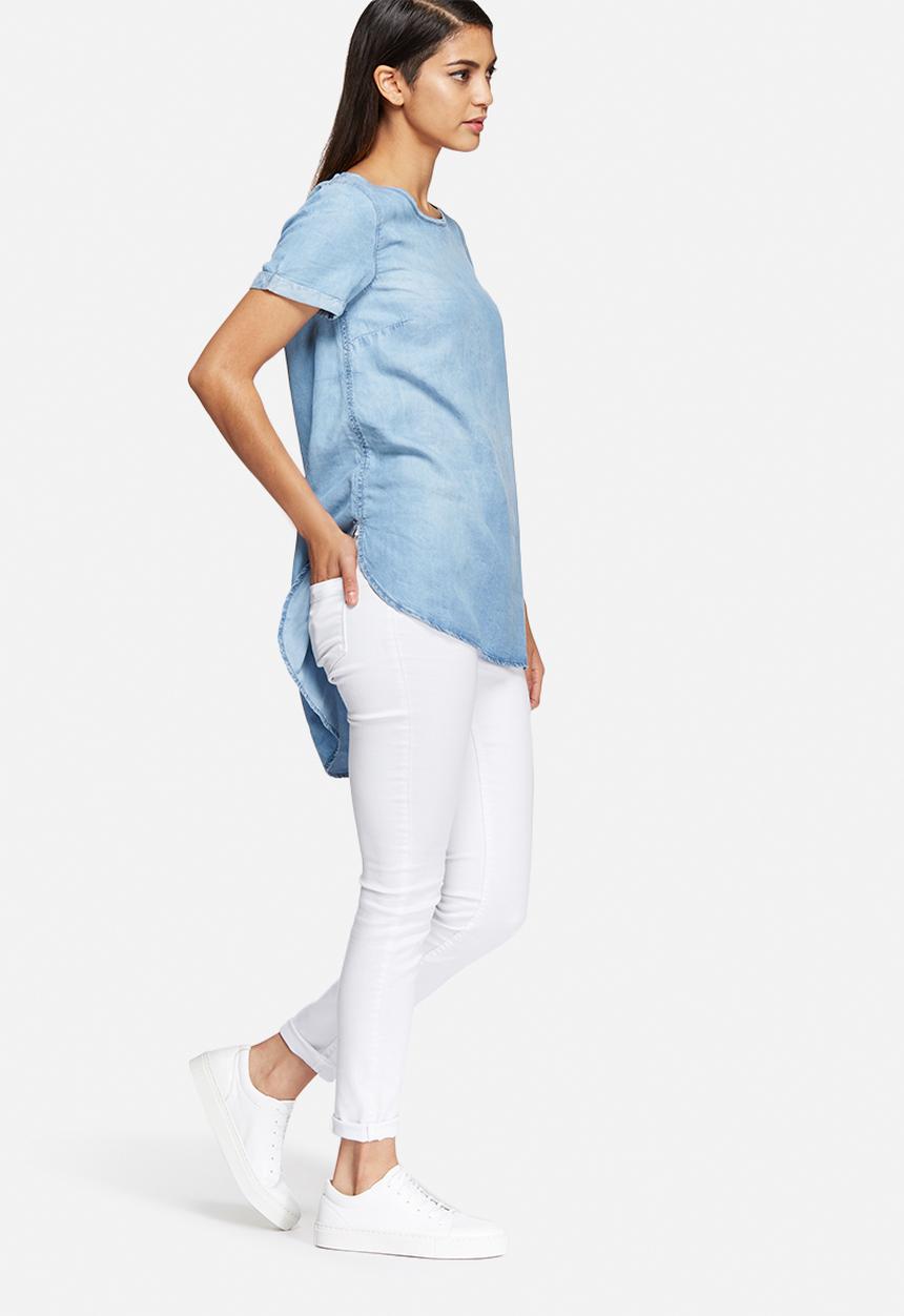 New Look - Denim longline tee