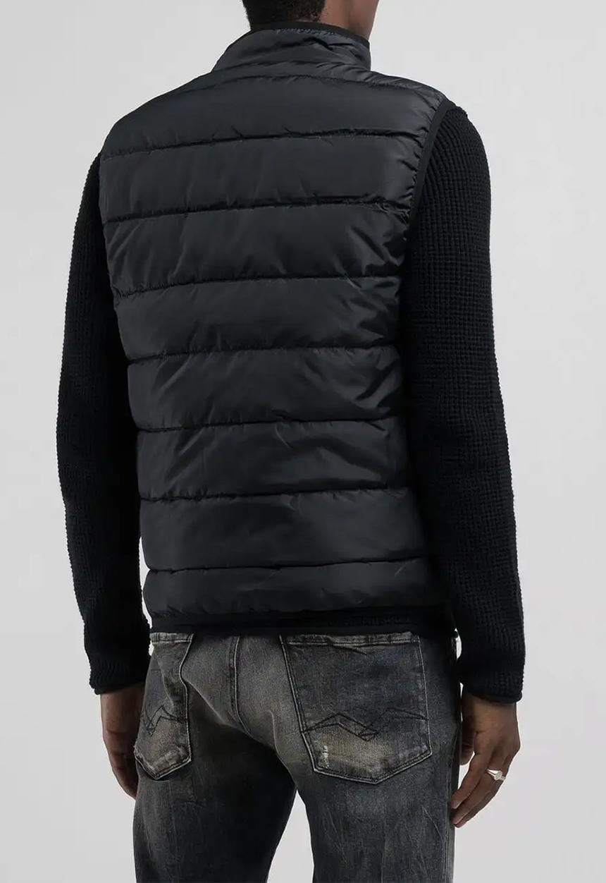 Replay - Ash puffer gilet - nearly black