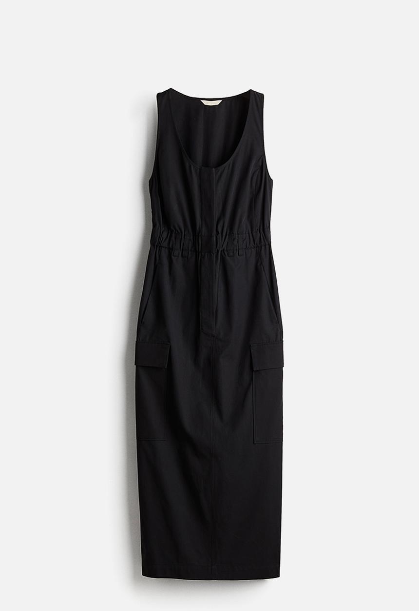 H&M - Long cargo dress - black