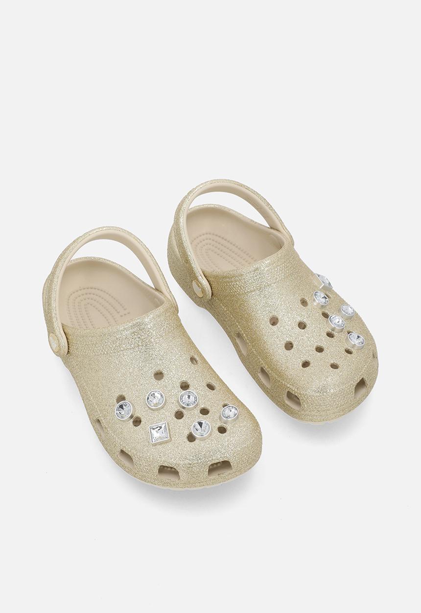 Crocs - Classic Glitter Embellished ClogK - Gold
