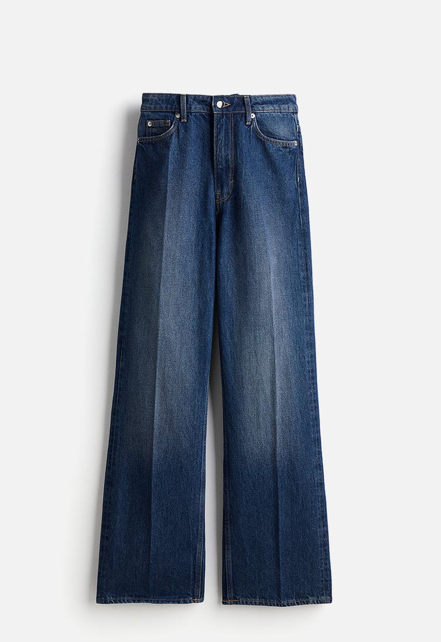 H&M - Crease-leg jeans - dark denim blue