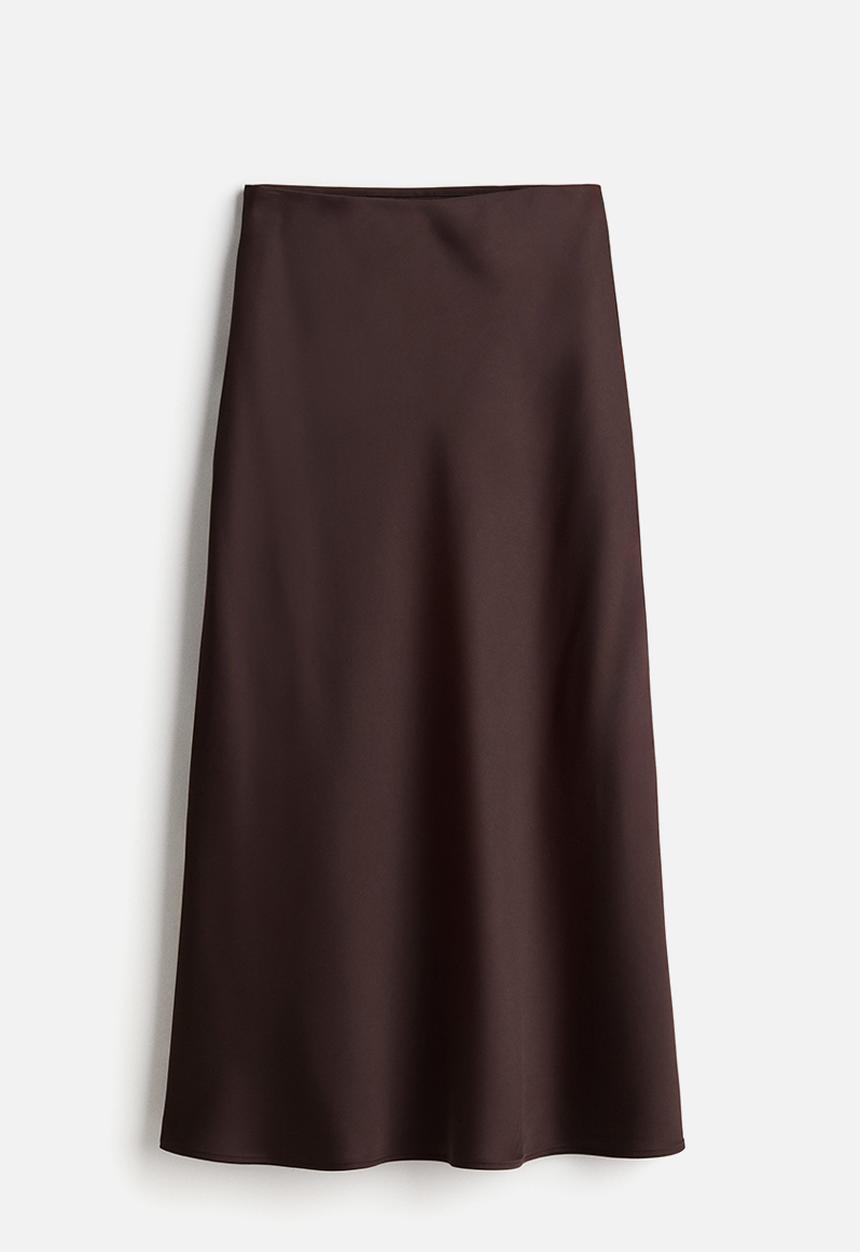 H&M - Midi skirt - dark brown