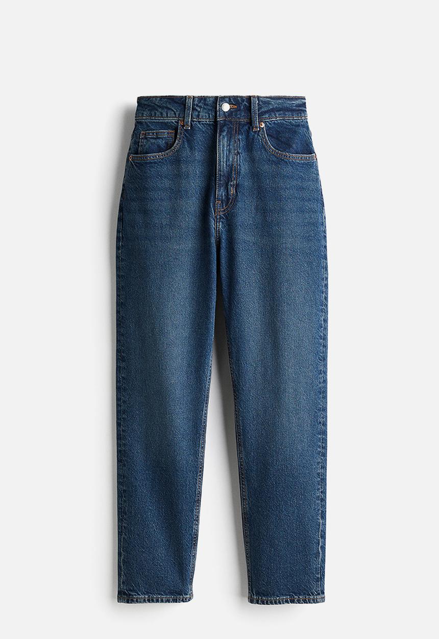 H&M - Slim mom high ankle jeans - denim blue