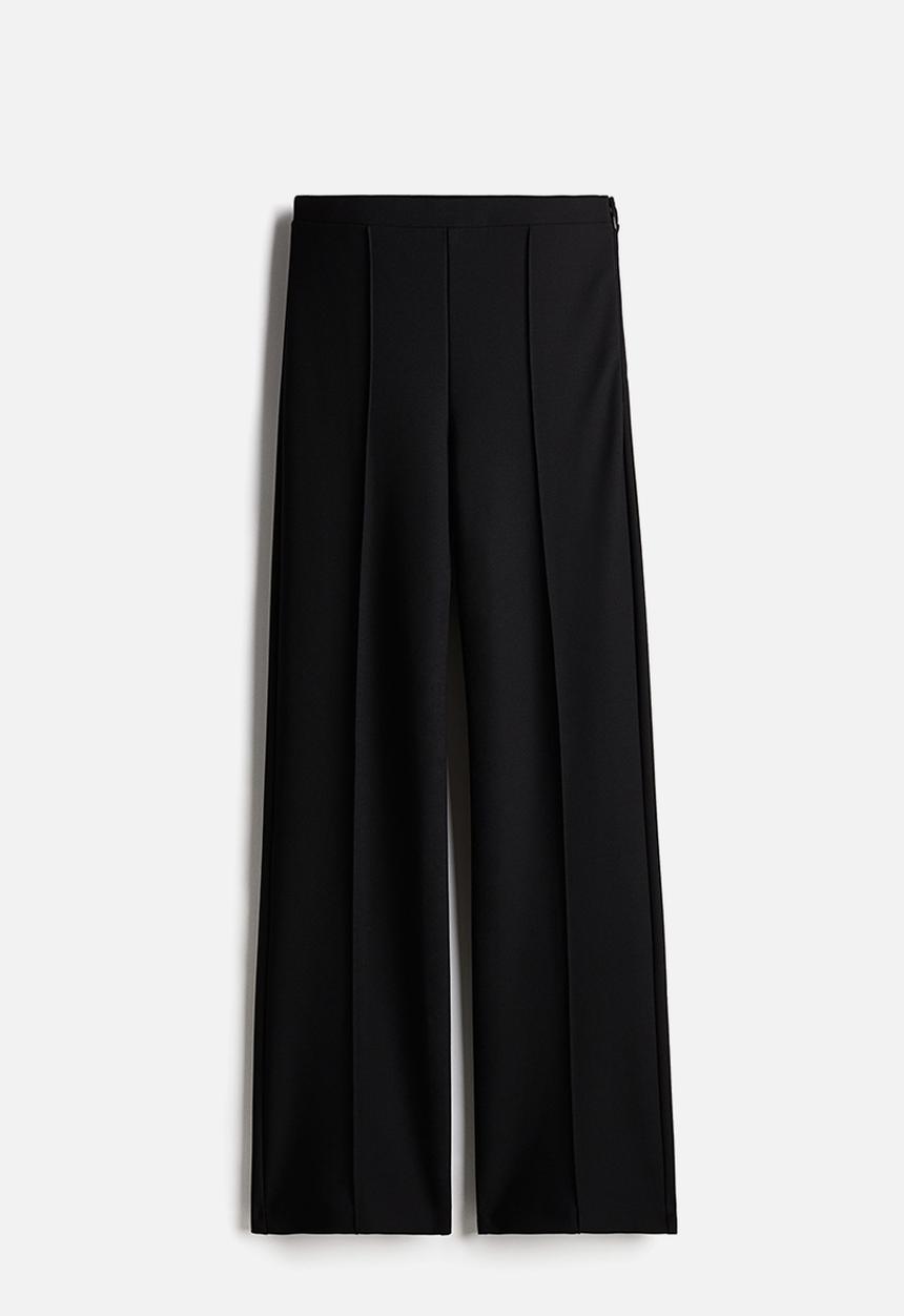 H&M - Crease-front jersey trousers - black