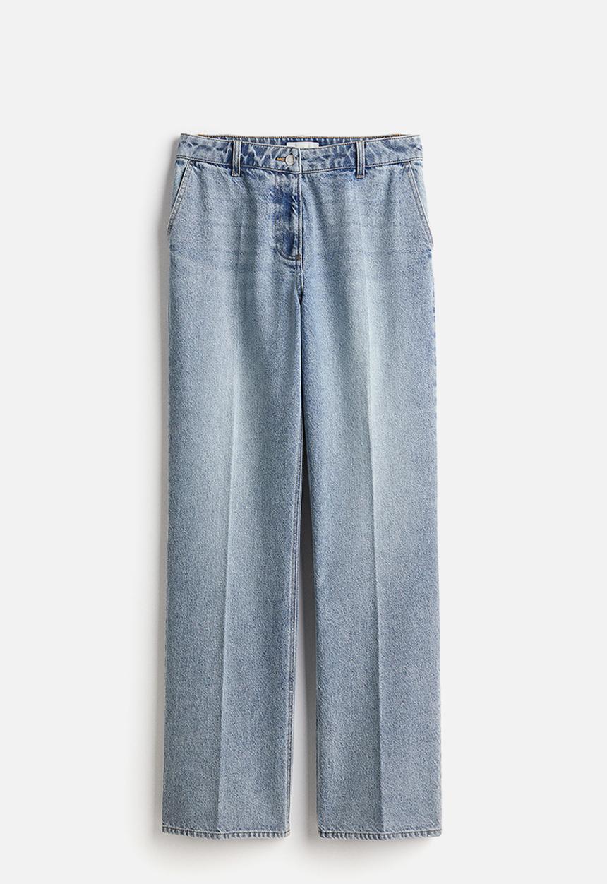 H&M - Crease-leg jeans -  light denim blue