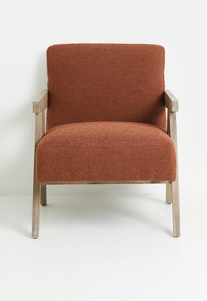 Sixth Floor - Corby occasional chair - greywash rust