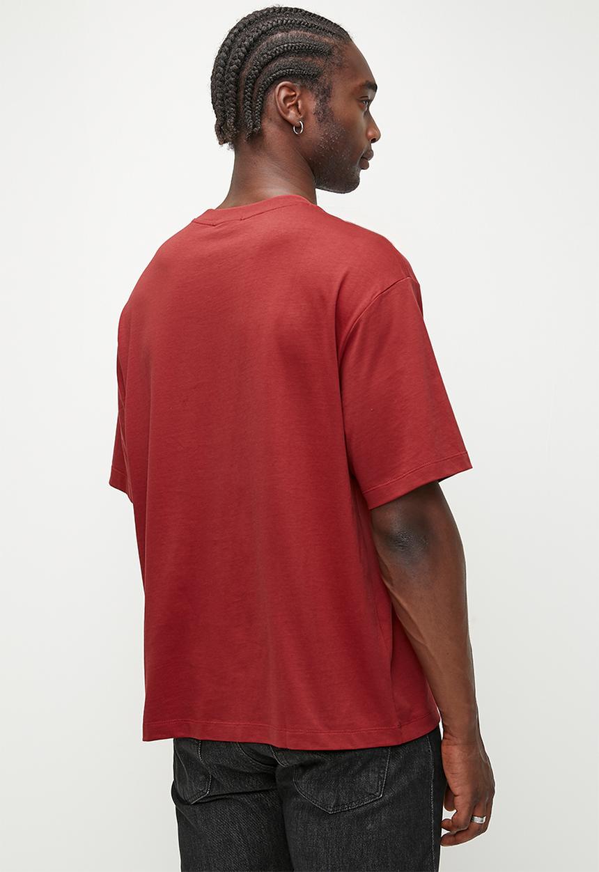Calvin Klein - Short Sleeve Archive Jersey Logo Tee - Winery