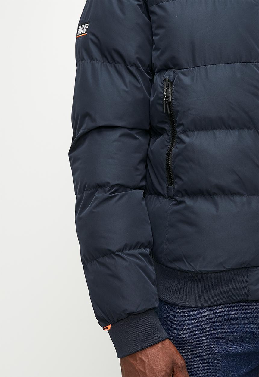 Superdry. - SPORTS PUFFER BOMBER - Eclipse Navy