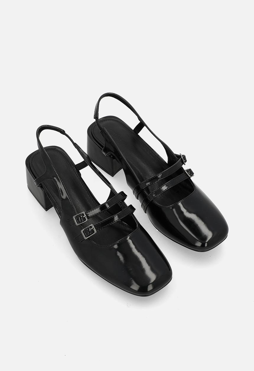 Cotton On - Bonnie slingback block heel - black box