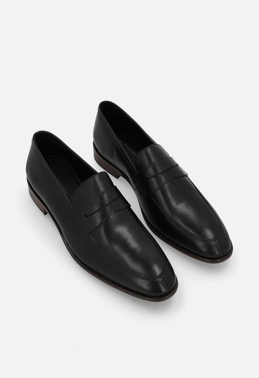 Hush Puppies - George - Black leather