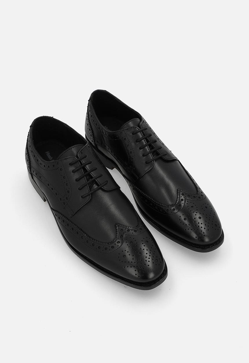 Hush Puppies - Wesley - Black leather