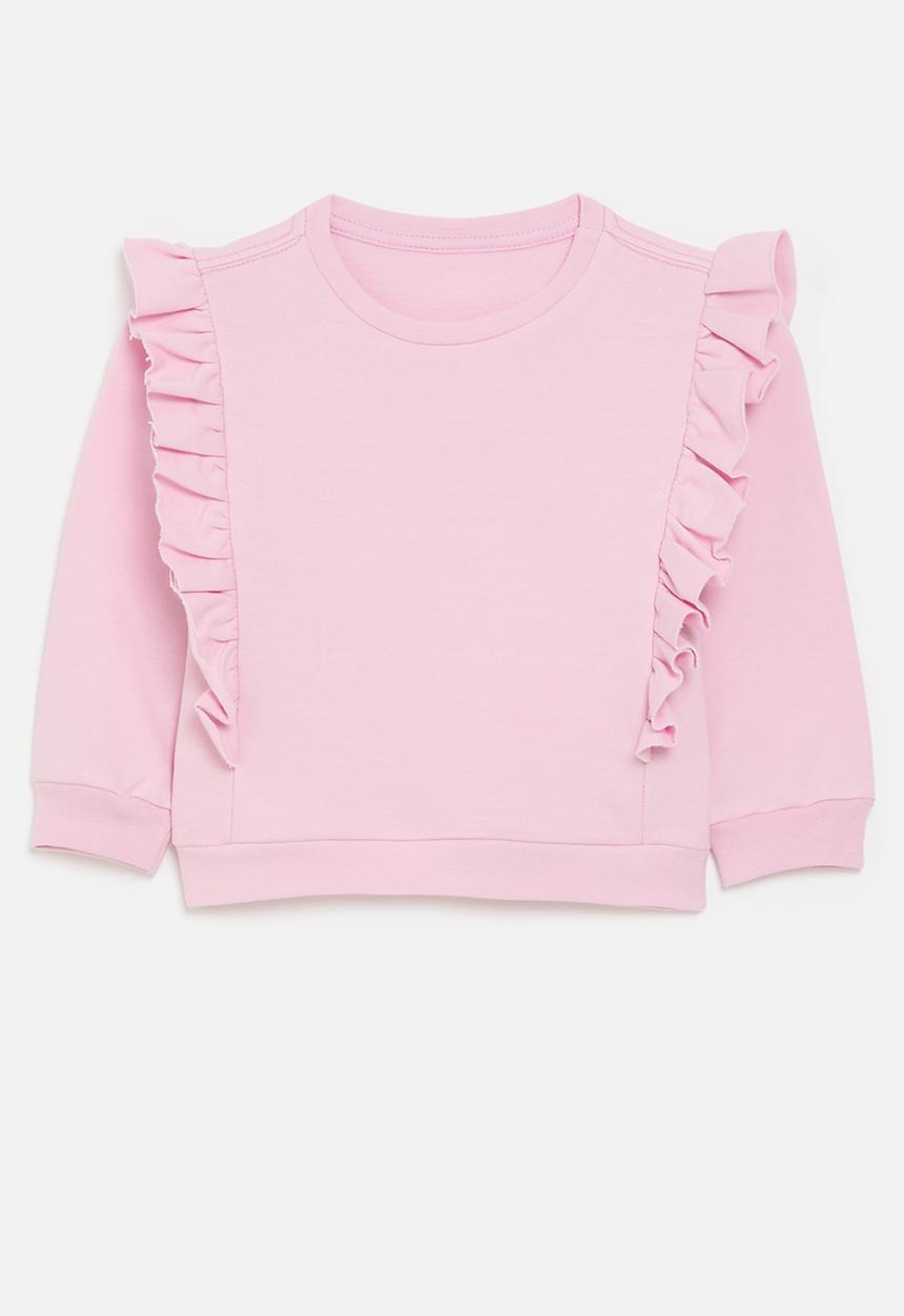 Pop Candy - Frilled sweatshirt - dusty pink