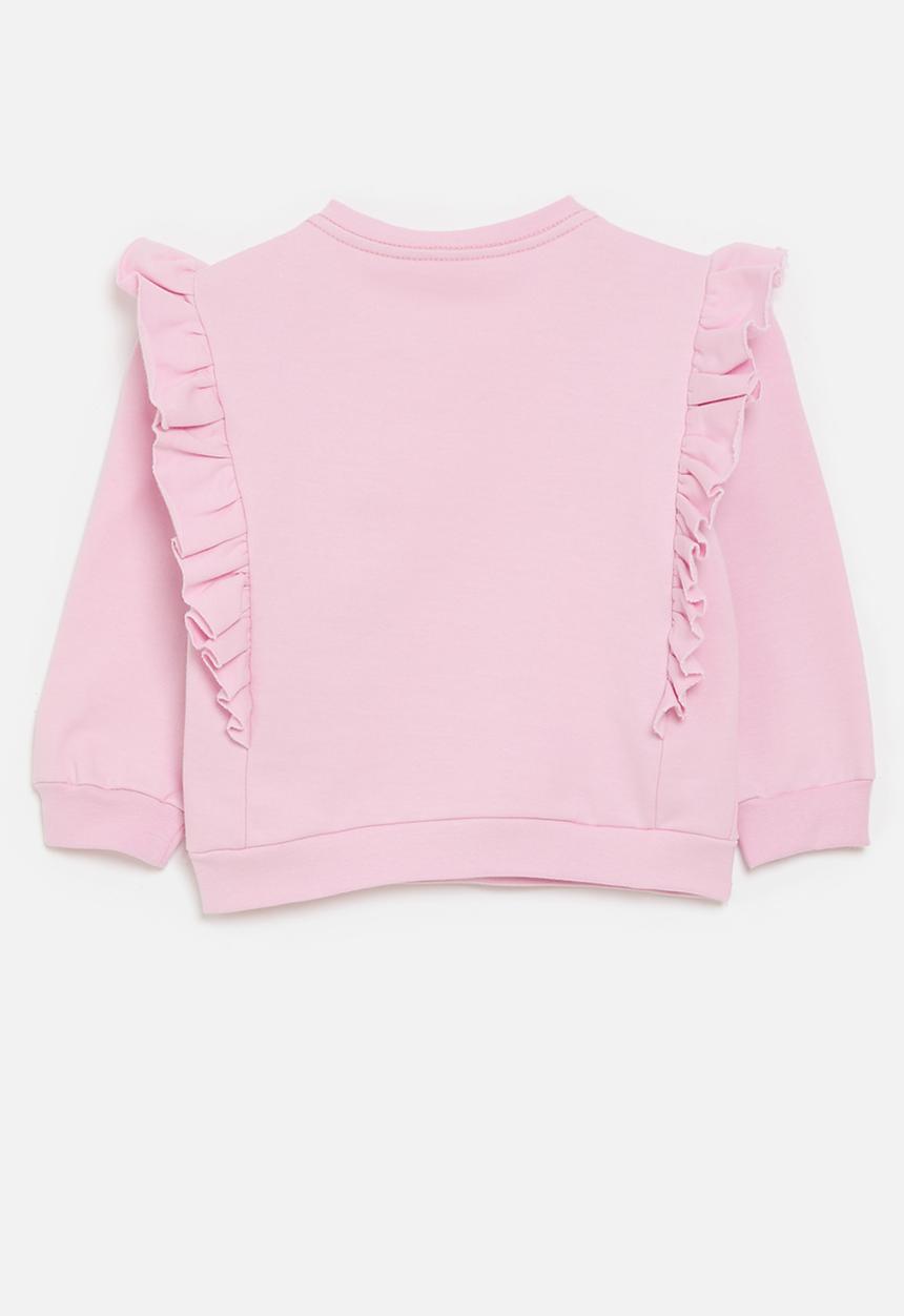 Pop Candy - Frilled sweatshirt - dusty pink