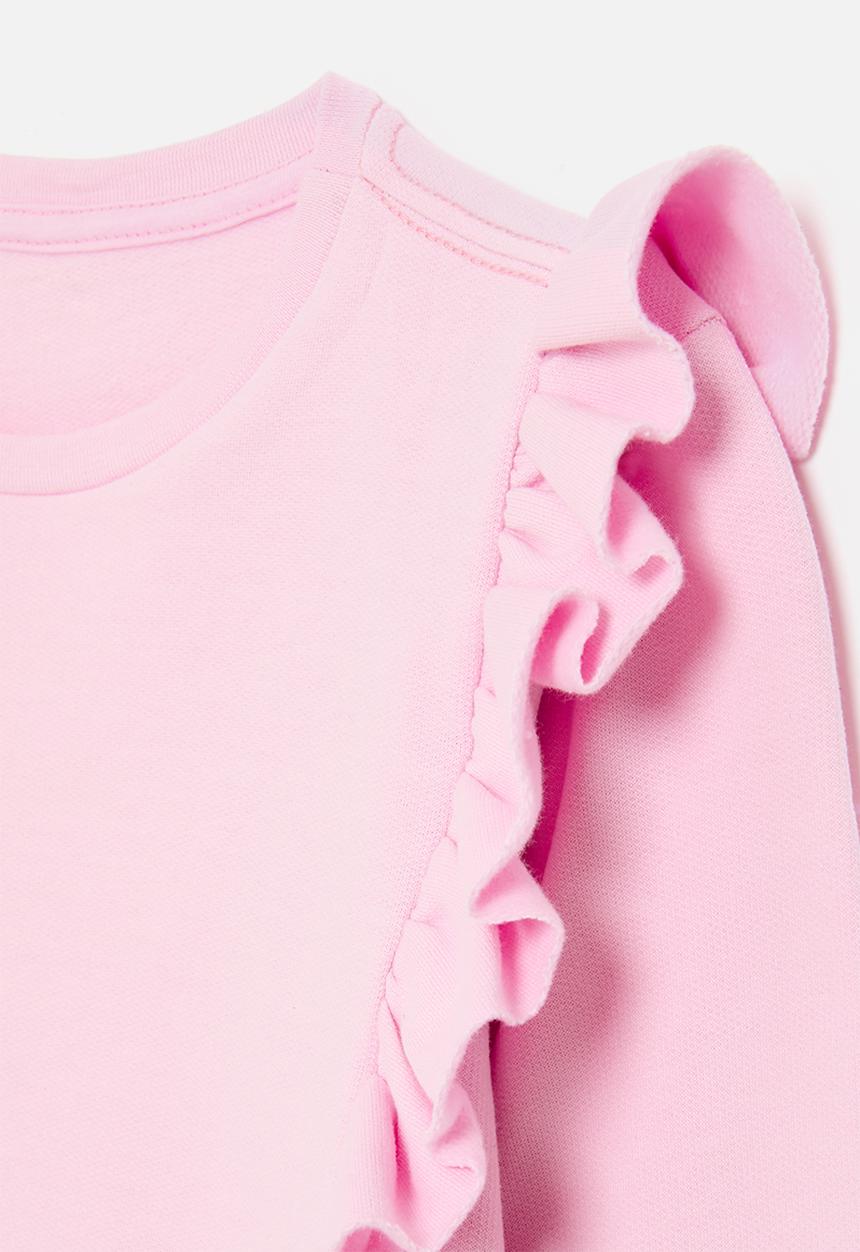Pop Candy - Frilled sweatshirt - dusty pink