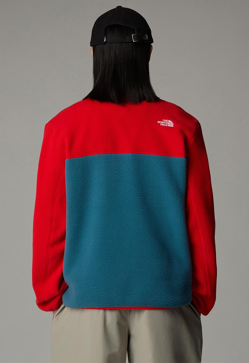 The North Face - Yumiori ¼ zip - Mallard Blue-High Risk Red-TNF Black