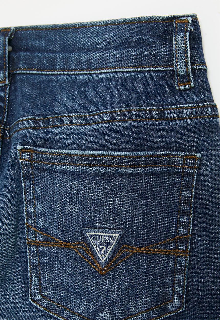 GUESS - Comfort denim slim fit pants - scratch&destroy indigo wash