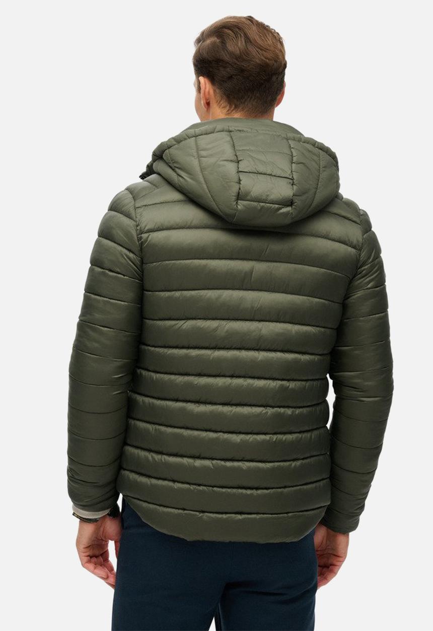 Superdry. - Hooded fuji sport padded jkt - army khaki