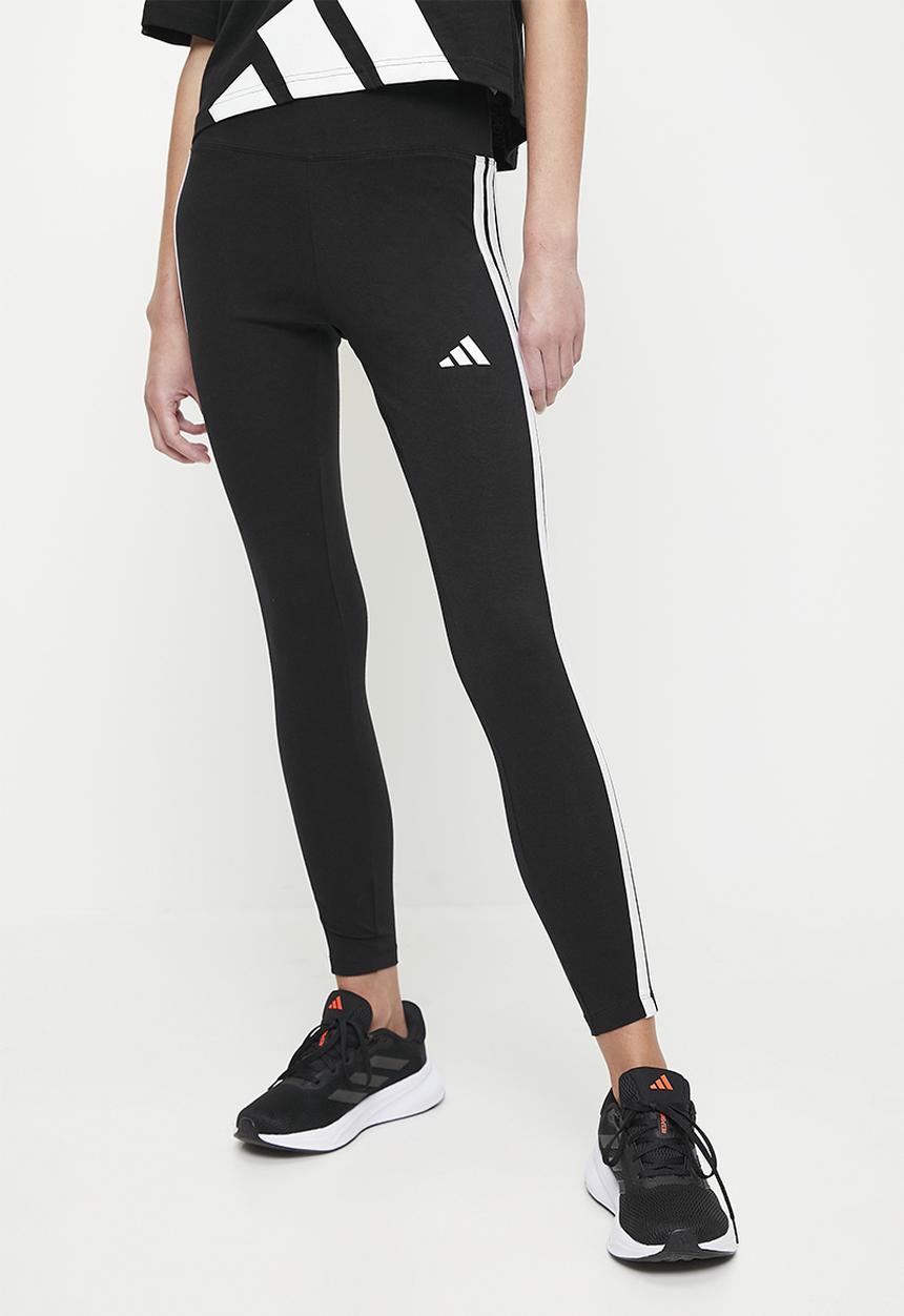 adidas Performance - Tri bar 3 Stripe legging - Black/White
